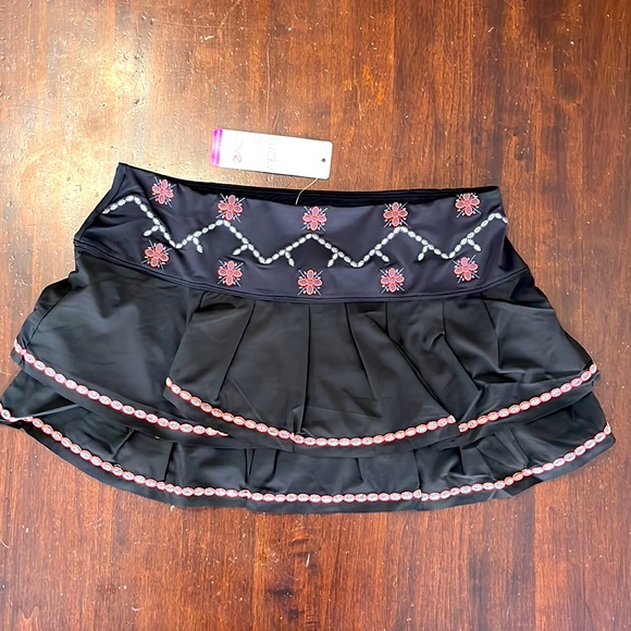 Lucky in Love Lurex Flora Scallop Skort M and XL NWT - Picture 4 of 15